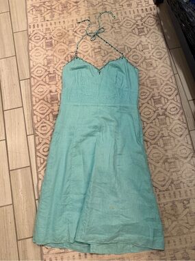 Ann Taylor Aqua Halter Sundress